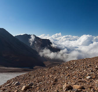 Язык ледника Каярта спускается в долину Каяртысу